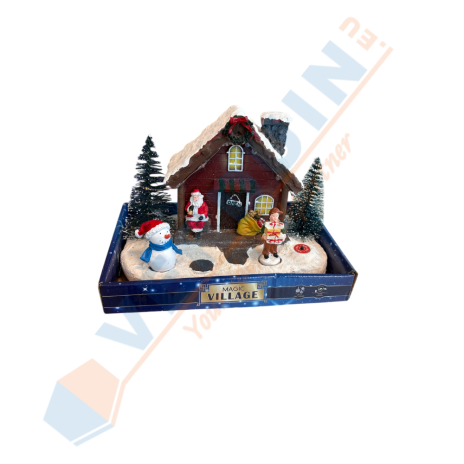 Kersttafereel met licht