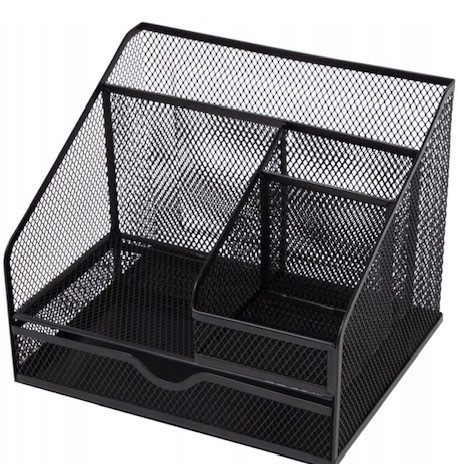 Mesh desk Organizer wit/zwart