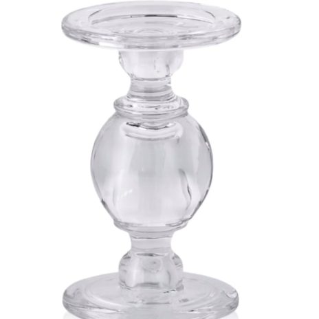 Glass candle holder