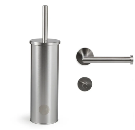 Luxe toiletset 3-delig – zilver